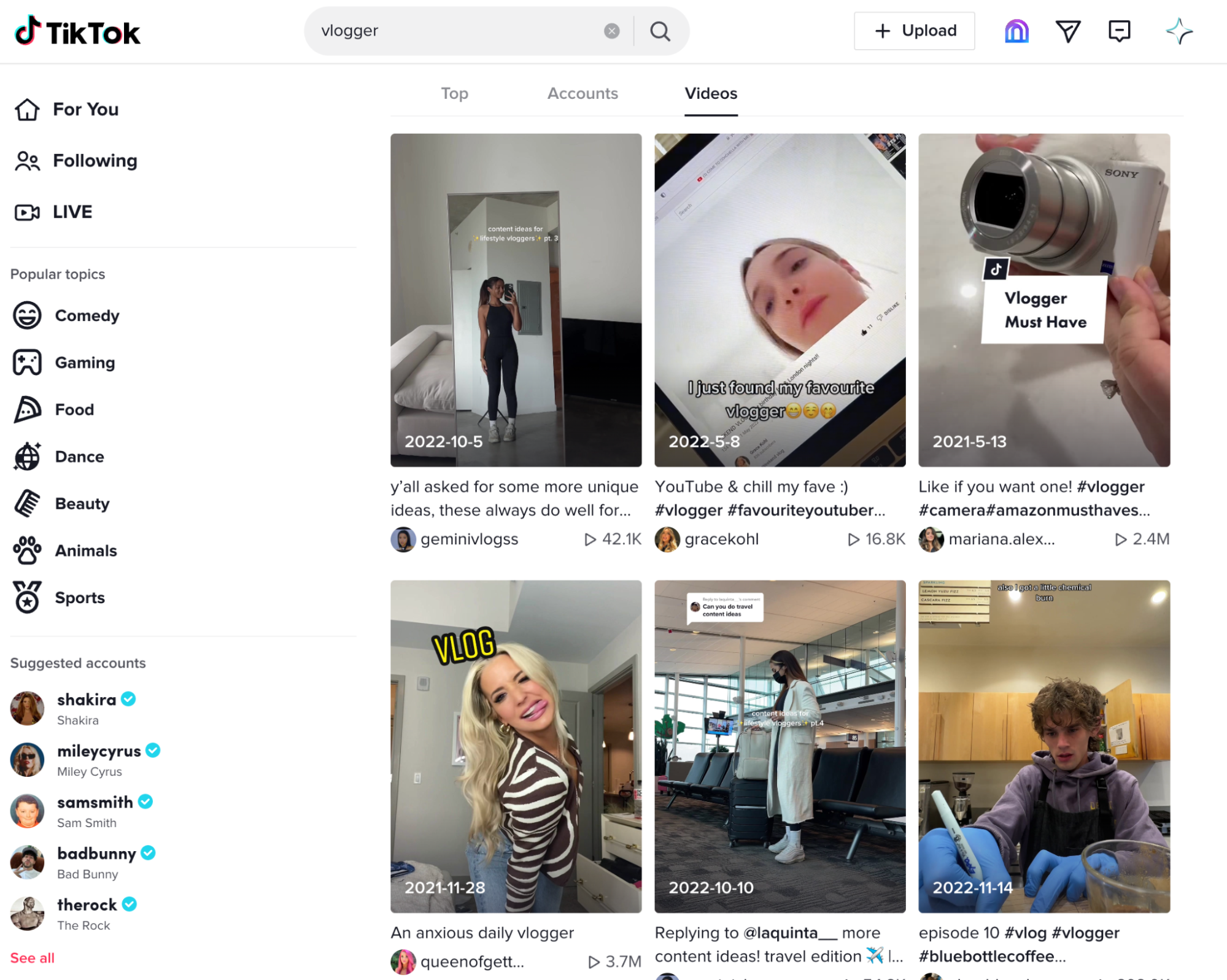 Video Search Tab on TikTok